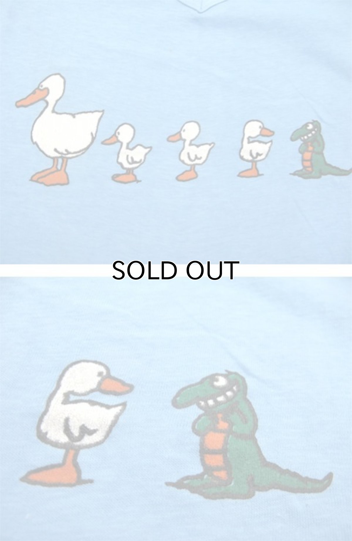 画像6: 1980's "Fruit of the Room" Print T-Shirts Sax Blue size L - XL (表記 L) (6)