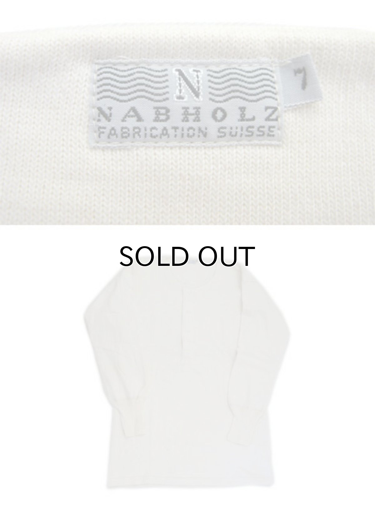 画像4: ~1960's Europe Cotton Pile Henley Neck Shirts DEAD STOCK　size M - L (表記 7) (4)