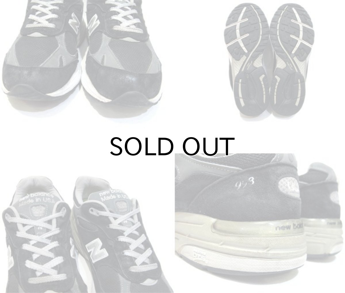 画像3: New Balance 993 Running Shoes -made in USA- BLACK size 9 1/2 (27.5 cm) (3)