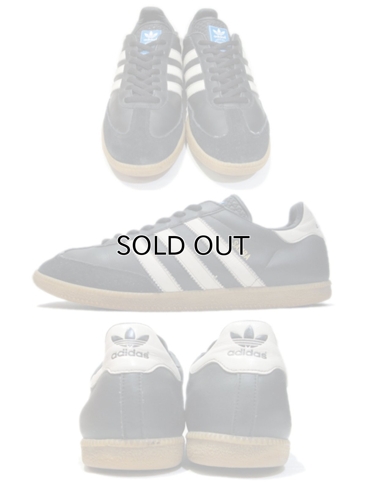 画像2: 00's adidas "SAMBA" Leather Sneaker BLACK size 13 (31 cm) (2)