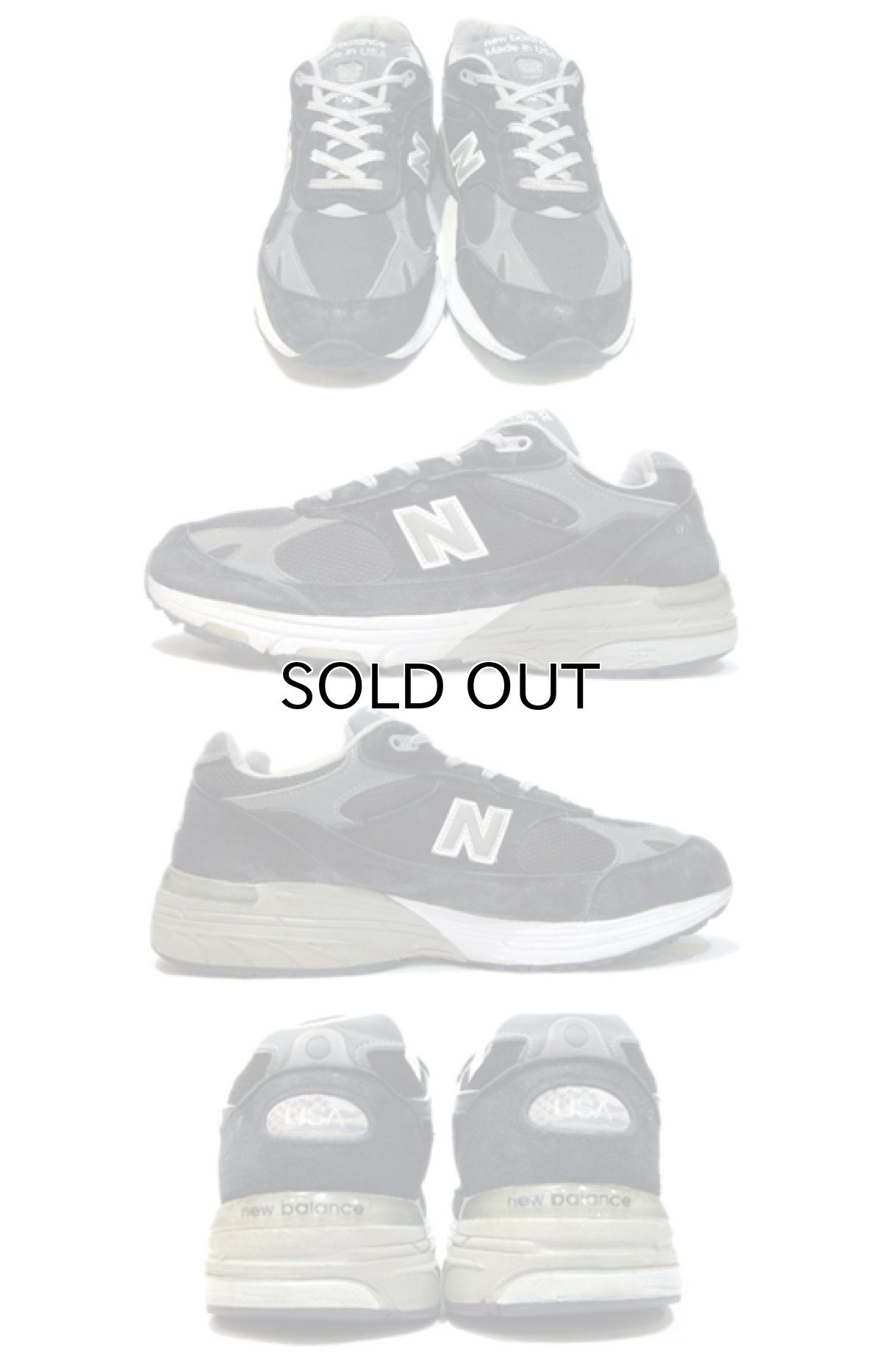 画像2: New Balance 993 Running Shoes -made in USA- BLACK size 9 1/2 (27.5 cm) (2)