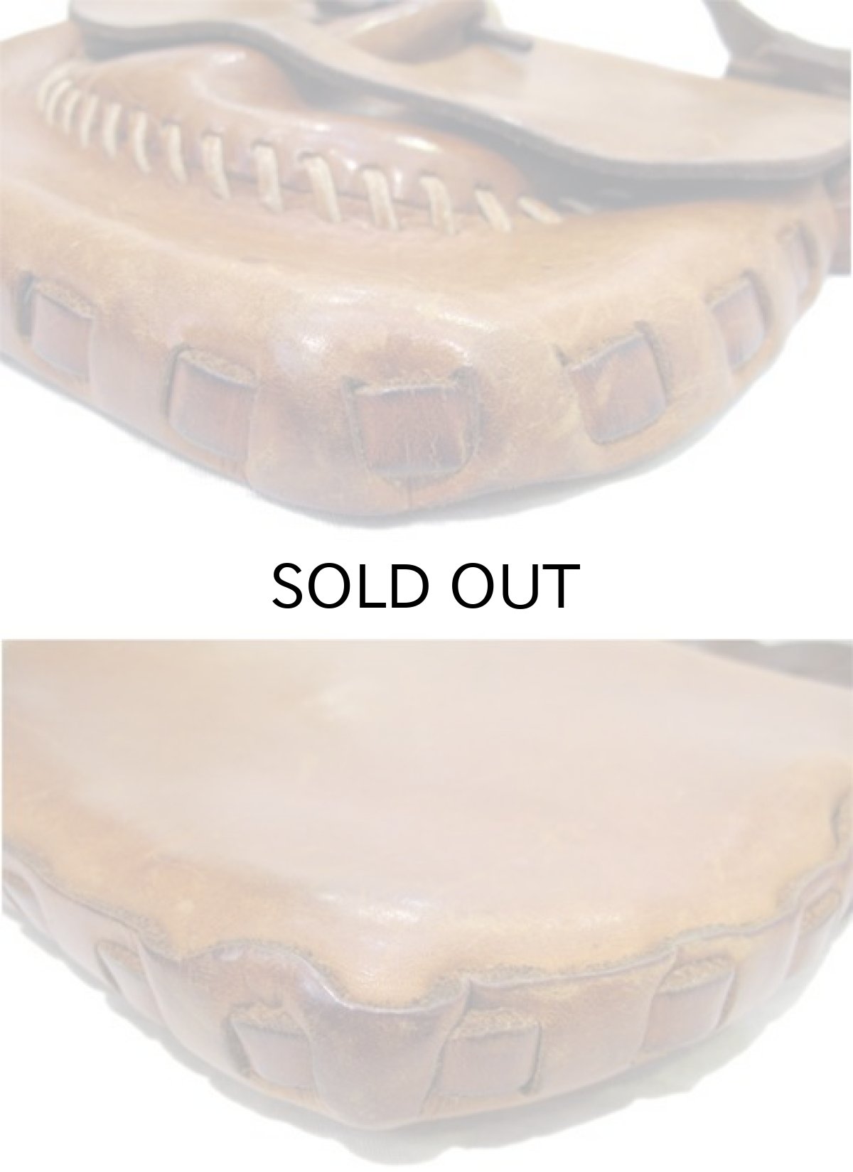 画像6: 1970's Leather Craft Shoulder Bag with Wood Key color : Lt. Brown (6)