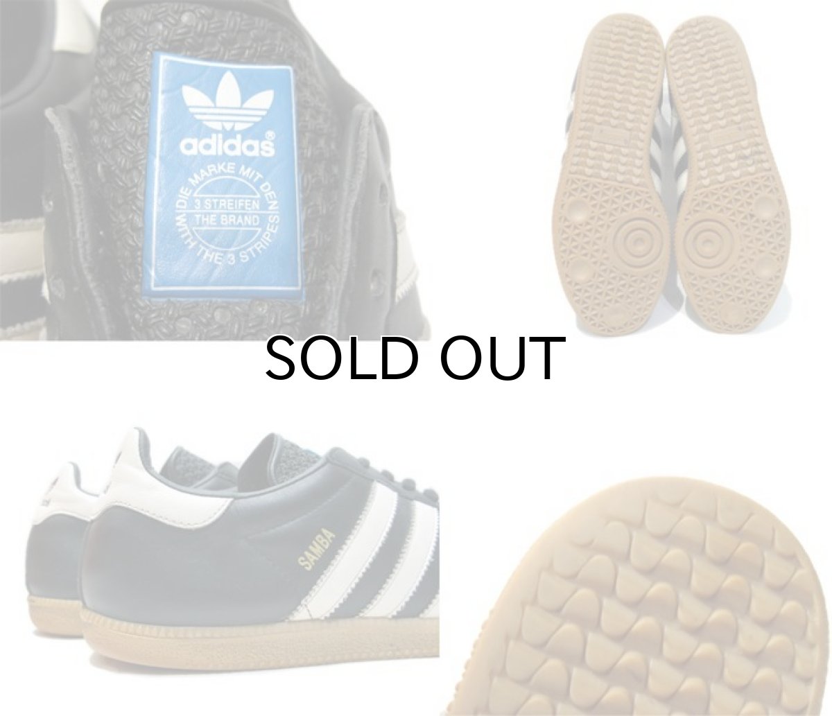 画像3: 00's adidas "SAMBA" Leather Sneaker BLACK size 13 (31 cm) (3)