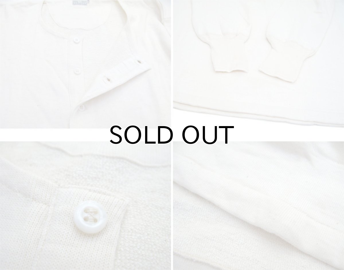 画像5: ~1960's Europe Cotton Pile Henley Neck Shirts DEAD STOCK　size M - L (表記 7) (5)