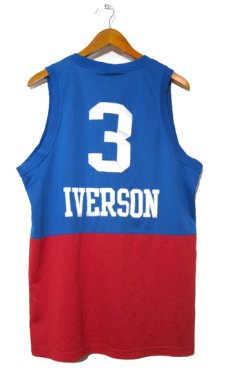 画像2: NIKE NBA Game Shirts "SIXERS IVERSON 3"　Blue / Red / White　size M (2)