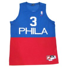 画像6: NIKE NBA Game Shirts "SIXERS IVERSON 3"　Blue / Red / White　size M (6)