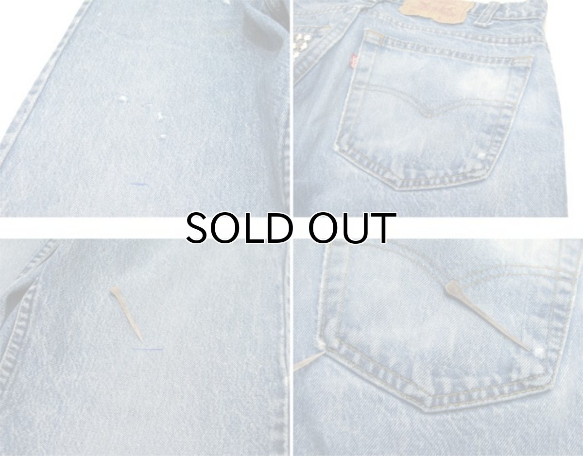 画像6: 1990's Levi Strauss & Co. Lot 505 Denim Pants with Studs　Blue Denim　size w 31 inch (表記 32 x 32) (6)