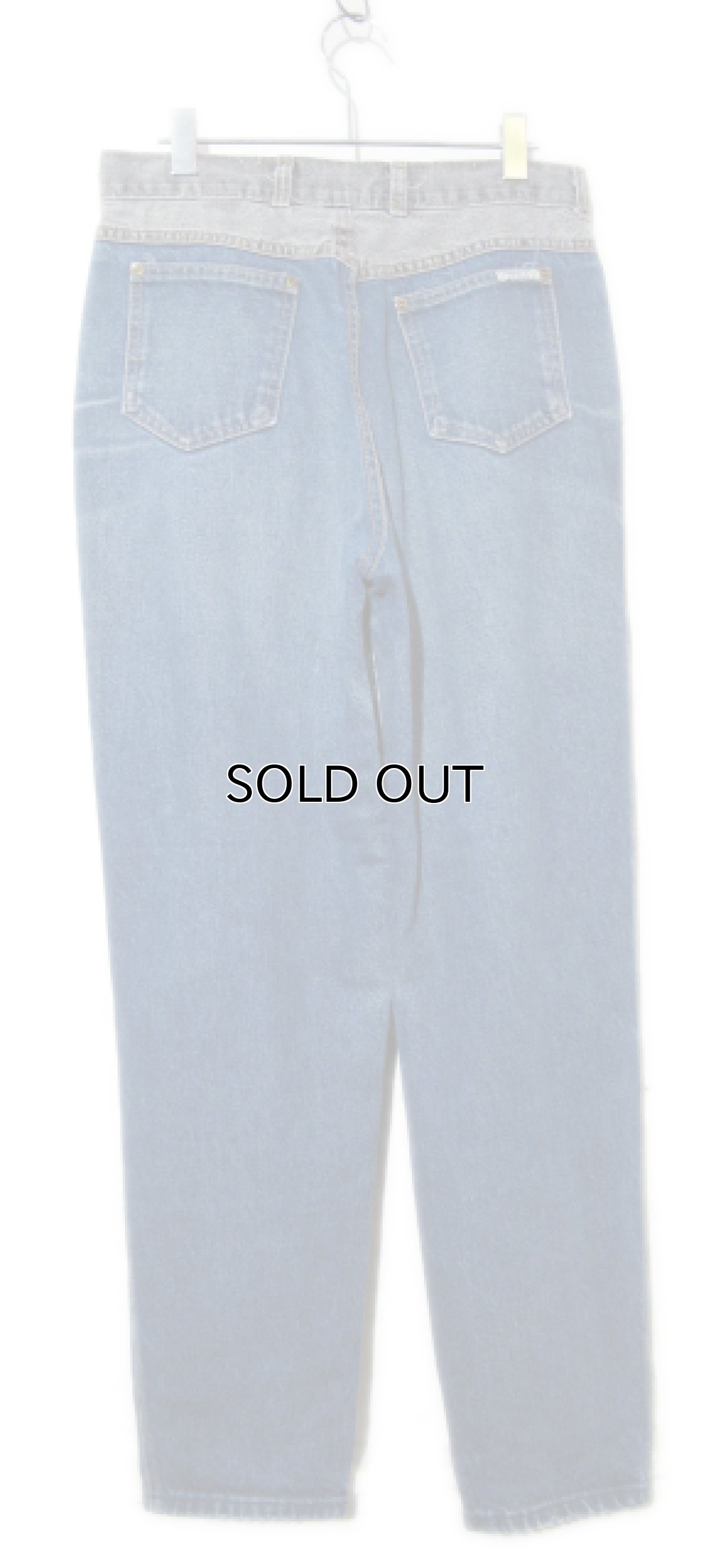 画像2: 1980's "ZENA" Design Tuck Denim Pants -made in USA-　Blue Denim / Black Denim　size w 30.5 inch (2)