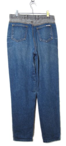 画像2: 1980's "ZENA" Design Tuck Denim Pants -made in USA-　Blue Denim / Black Denim　size w 30.5 inch (2)