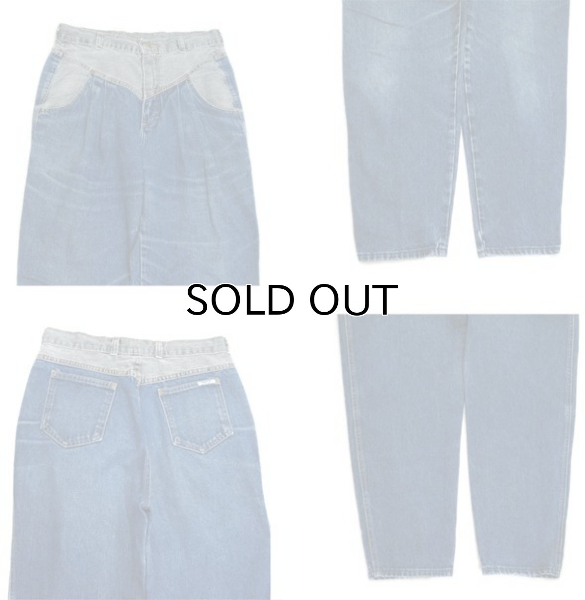 画像3: 1980's "ZENA" Design Tuck Denim Pants -made in USA-　Blue Denim / Black Denim　size w 30.5 inch (3)