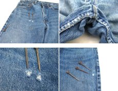 画像5: 1990's Levi Strauss & Co. Lot 505 Denim Pants with Studs　Blue Denim　size w 31 inch (表記 32 x 32) (5)