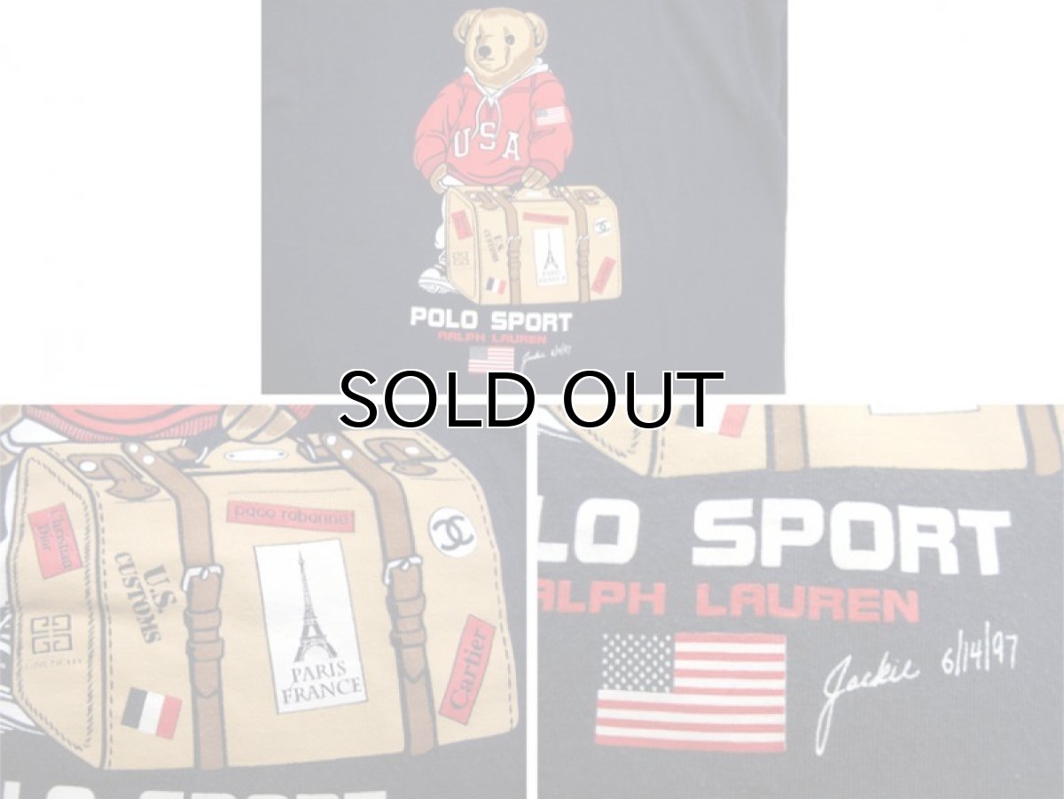 画像4: 1990's RALPH LAUREN POLO SPORTS "BEAR" Print T-Shirts NAVY size M (表記 不明) (4)