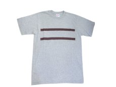 画像3: EAGLE USA "Double Line" Print T-Shirts -made in USA-　Grey / Burgundy　size M - L (表記 M) (3)