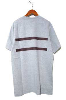 画像2: EAGLE USA "Double Line" Print T-Shirts -made in USA-　Grey / Burgundy　size M - L (表記 M) (2)