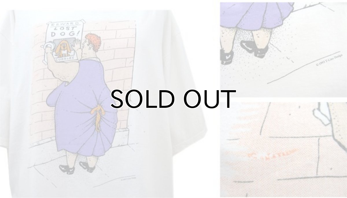 画像3: 1990's Jerzees "LOST DOG!" Print T-Shirts -made in USA- WHITE size XL (表記 XL) (3)