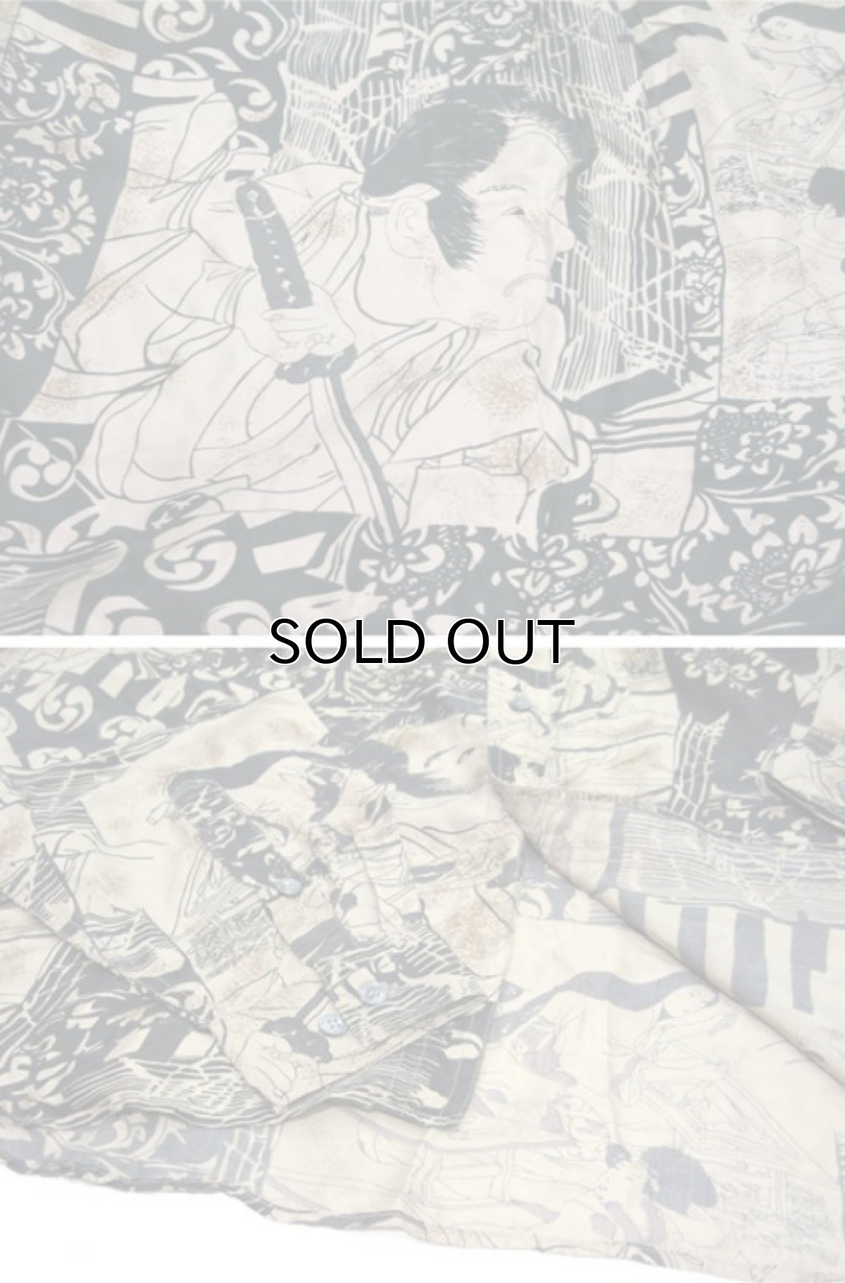 画像5: 1990's~ "PURE" Japanese Pattern Silk Shirts　Beige / Black　size L (表記 M) (5)