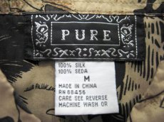 画像4: 1990's~ "PURE" Japanese Pattern Silk Shirts　Beige / Black　size L (表記 M) (4)
