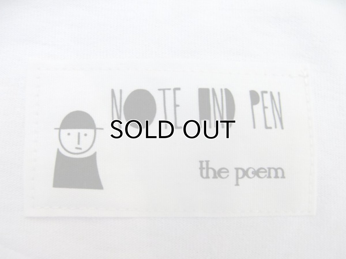 画像3: Note and Pen the poem ノートとペン "Short Length Tee" WHITE one size (3)