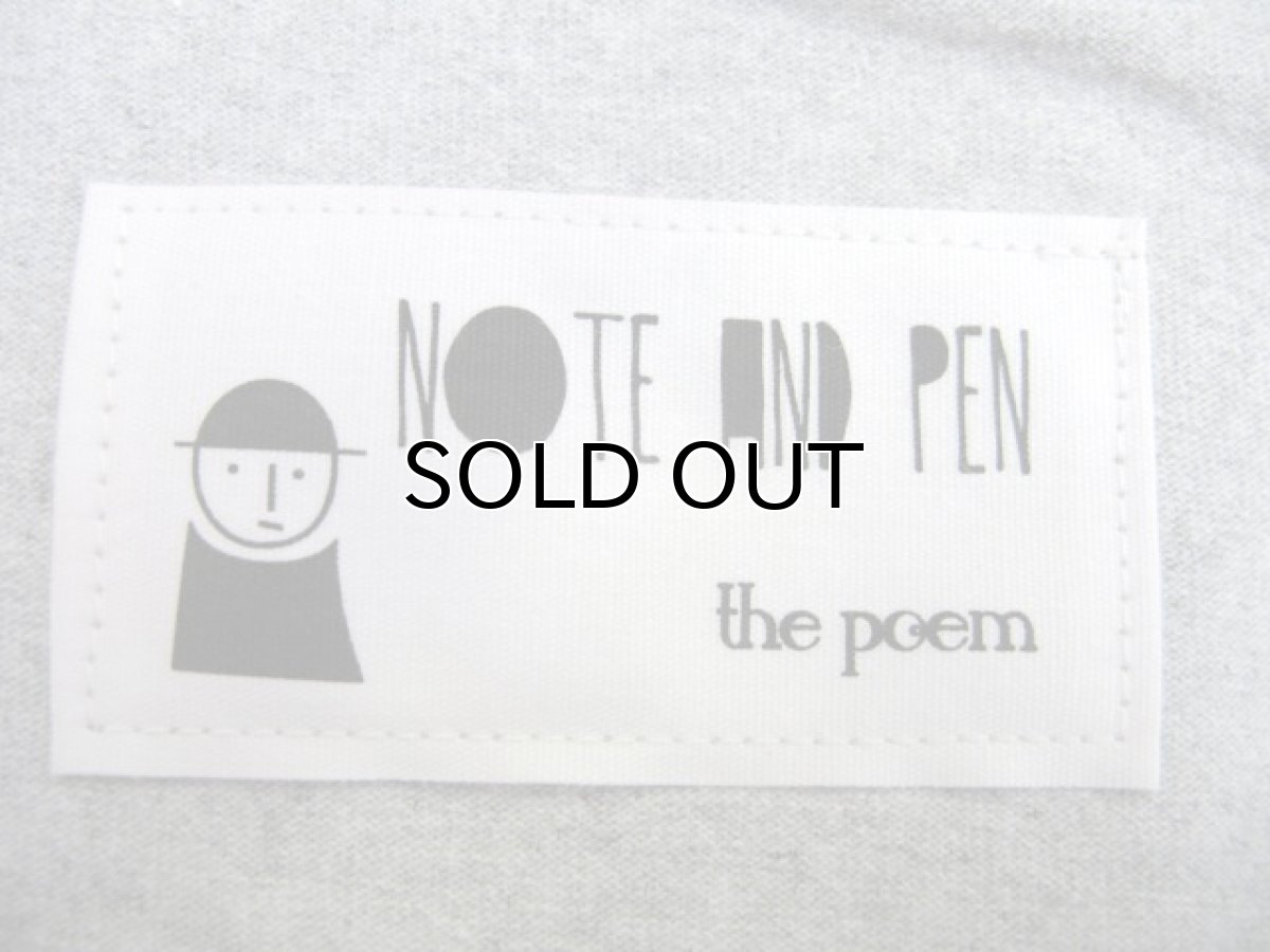 画像4: " Note and Pen the poem " ノートとペン " Short Length Tee "　GREY　one size (4)