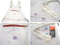 画像3: NEW "POINTER" White Duck Overall with Apron -made in USA-　Off White　size w34 x L30 (3)