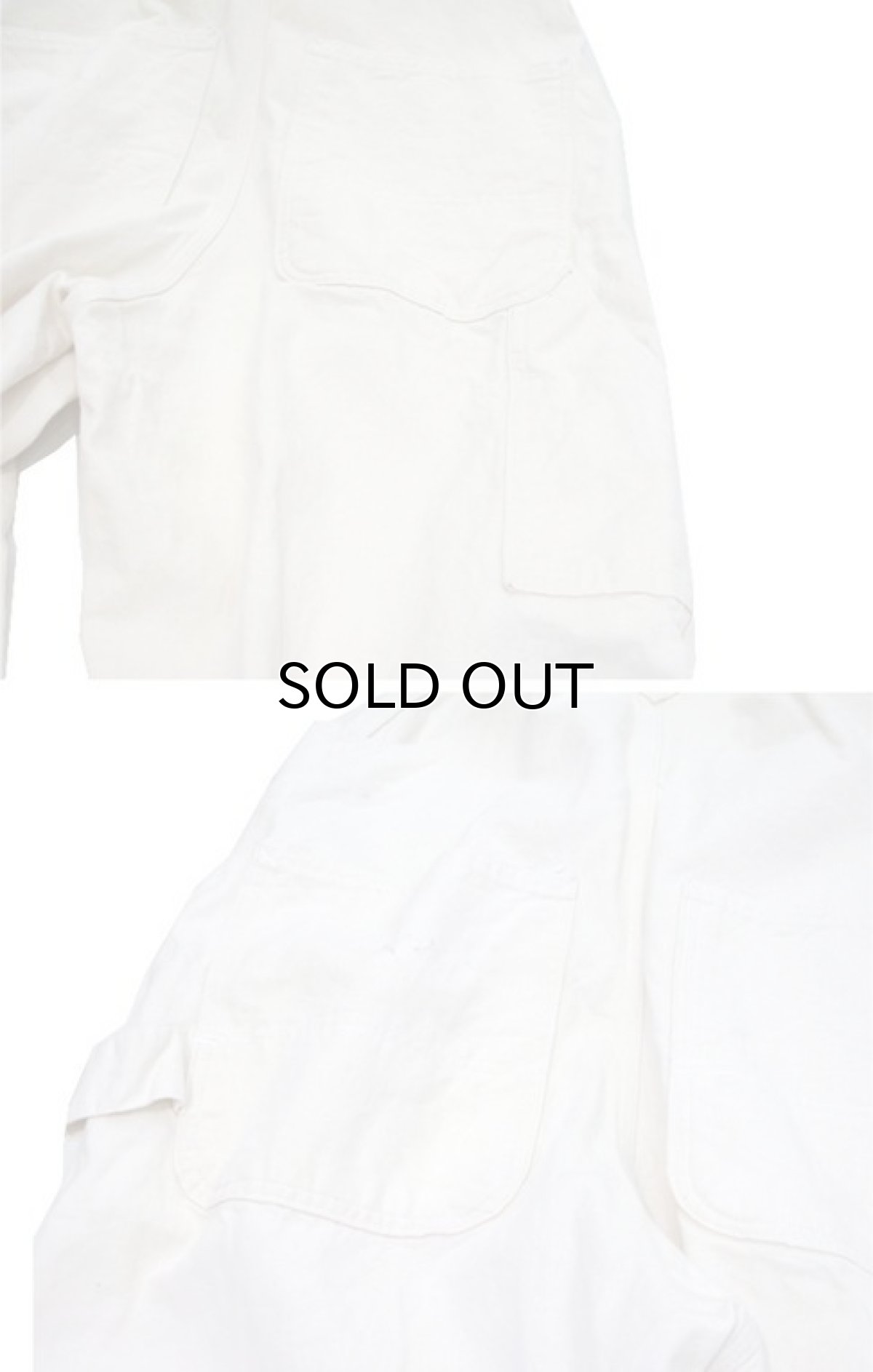 画像5: NEW "POINTER" White Duck Overall with Apron -made in USA-　Off White　size w34 x L30 (5)