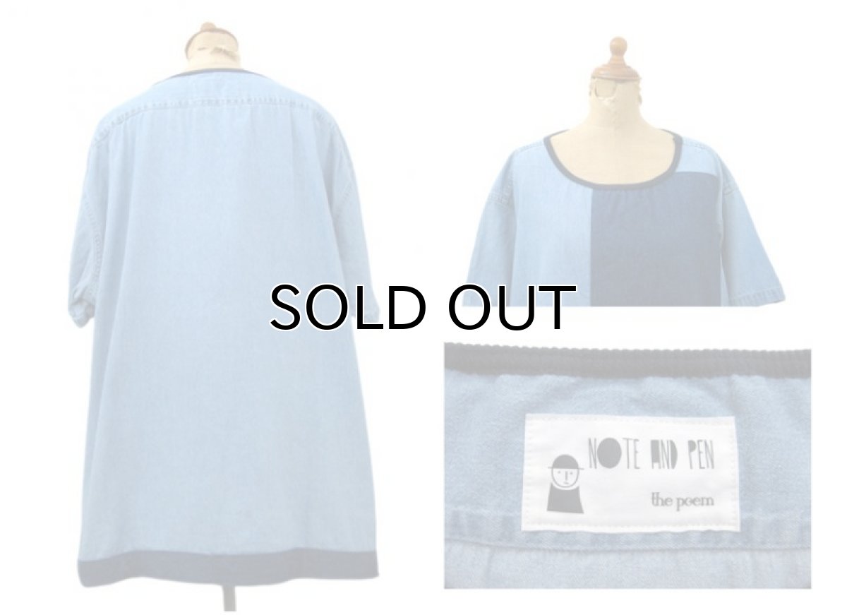 画像2: (A) Note and Pen ノートとペン "retouch" Denim Tee Blue Denim one size (2)