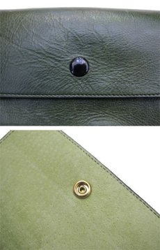 画像4: "JUTTA NEUMANN" Leather Wallet "the Waiter's Wallet" Medium Size　color : Light Green / Melon (4)