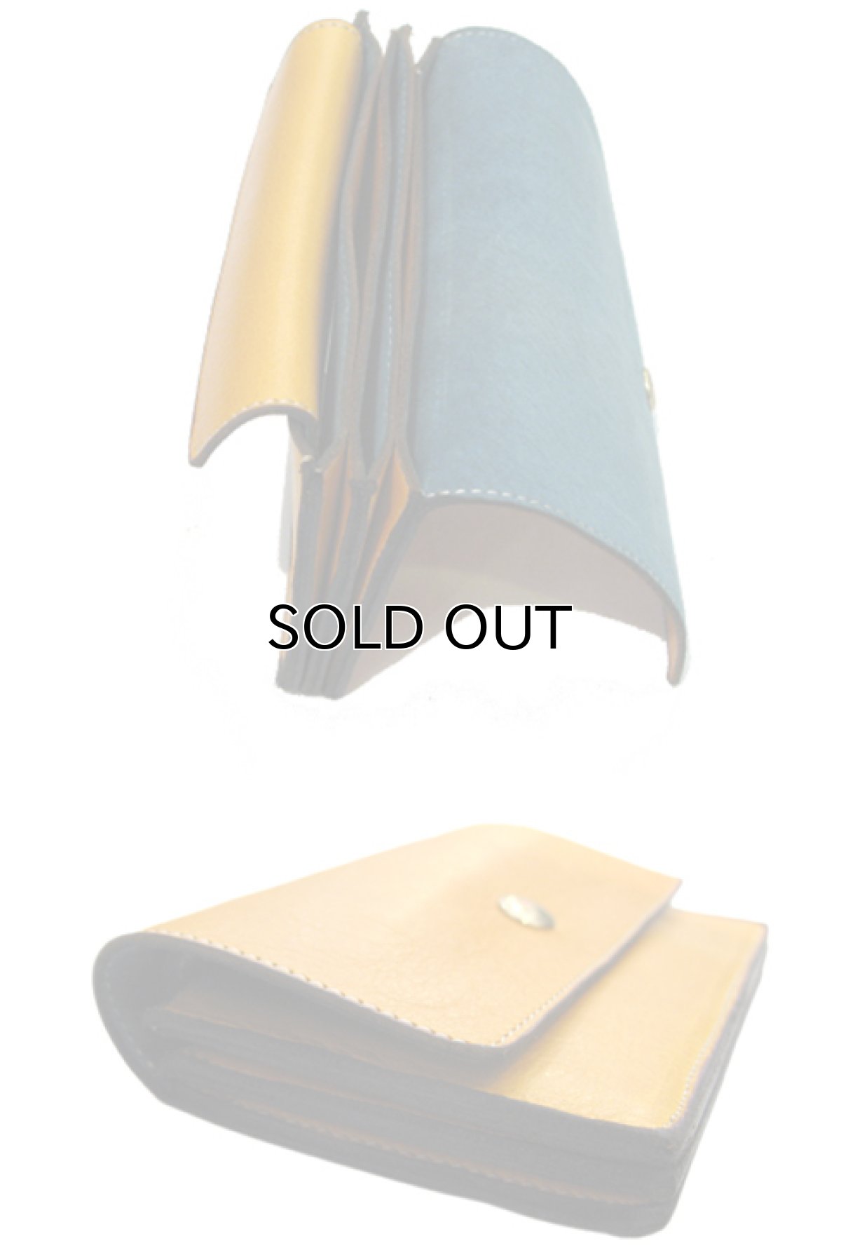 画像3: "JUTTA NEUMANN" Leather Wallet "the Waiter's Wallet"  Medium Size　color : Mustard / Turquoise (3)