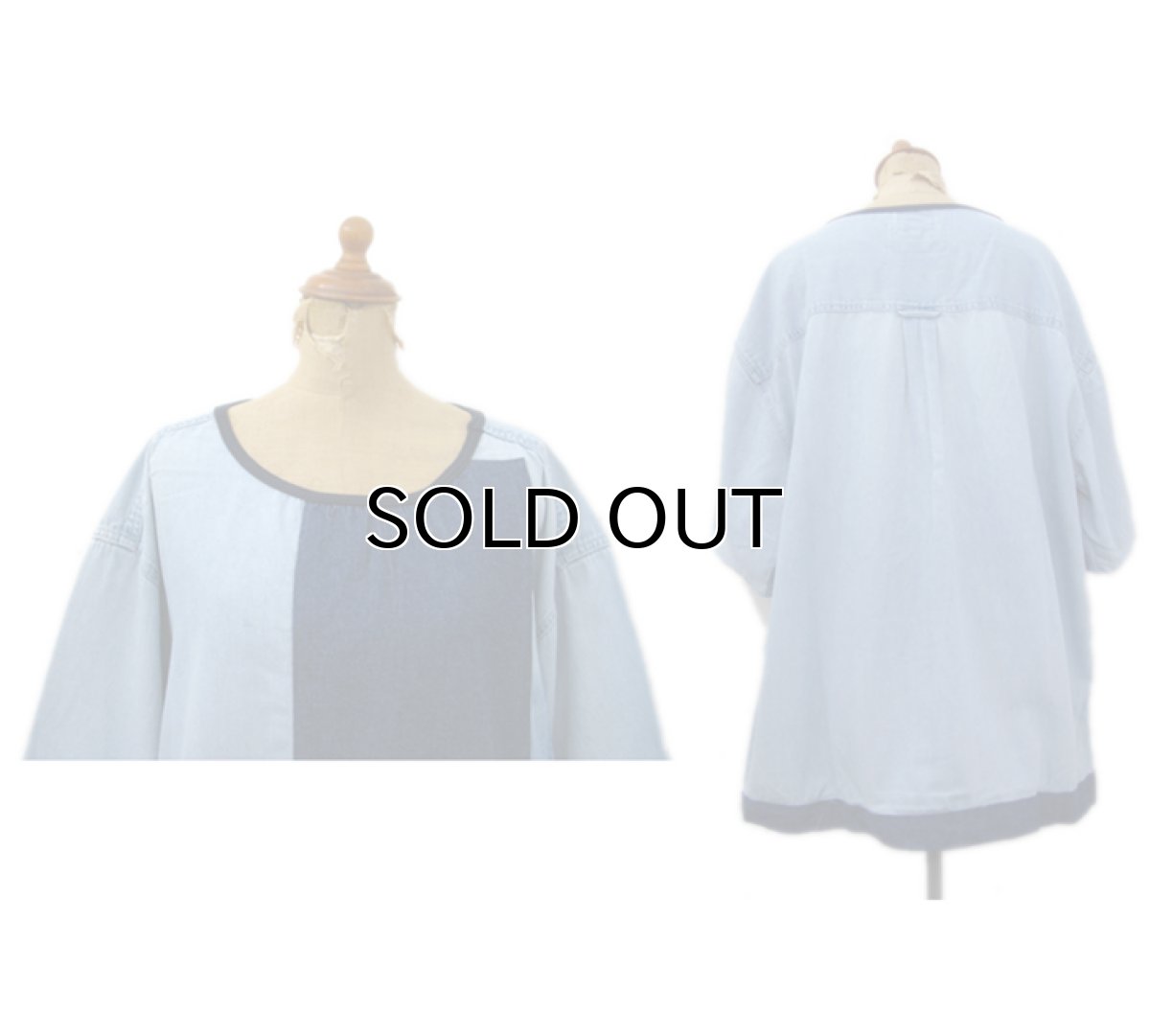 画像2: (B) Note and Pen ノートとペン "retouch" Denim Tee Blue Denim one size (2)