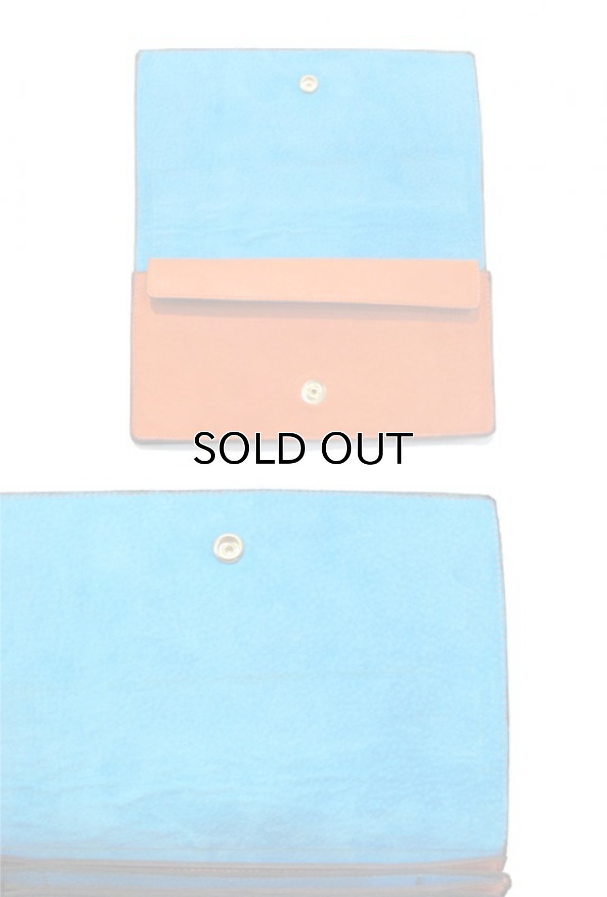 画像4: "JUTTA NEUMANN" Leather Wallet "the Waiter's Wallet"  color : Orange / Sky Blue 長財布 (4)