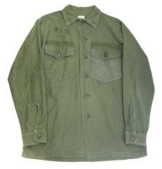 画像6: 1970's U.S.Military L/S Cotton Fatigue Shirts　OLIVE　size M - L (表記 15 1/2 x 33) (6)