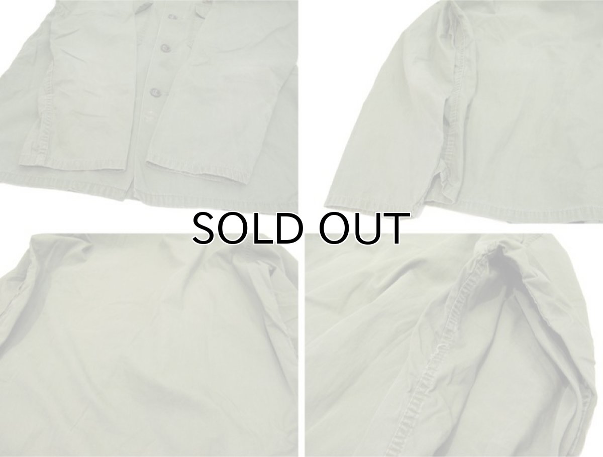 画像5: 1960's U.S.Military "TROOPER" L/S Cotton Poplin Fatigue Shirts OLIVE size M - L (表記 M) (5)