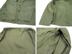 画像5: 1960's U.S.Military "TROOPER" L/S Cotton Poplin Fatigue Shirts　OLIVE　size M - L (表記 M) (5)