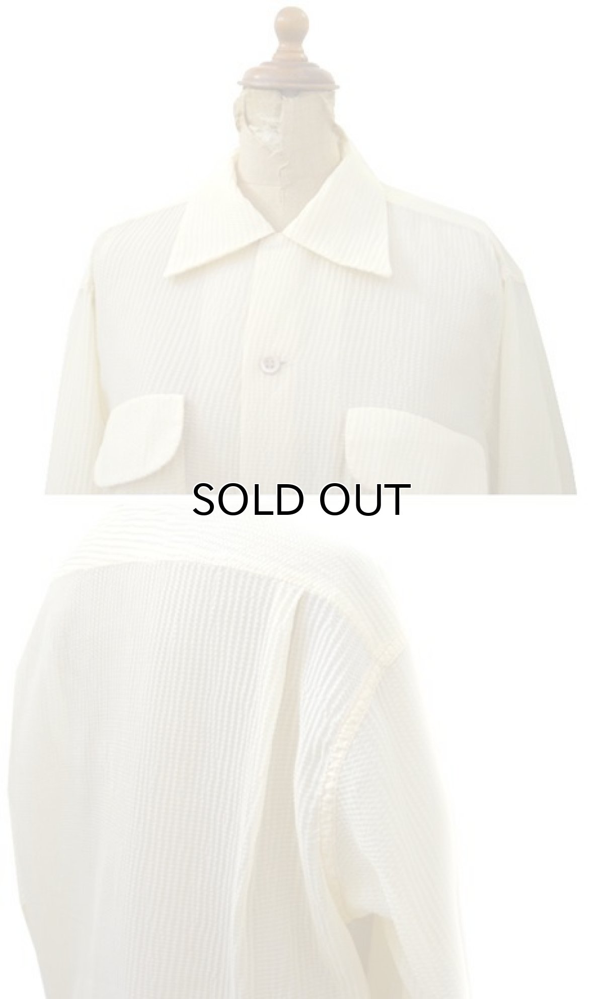 画像3: 1950's "Artvogue" L/S Silk Shirts Box Style Cream size M (表記 M 15 - 15 1/2) (3)