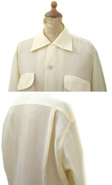 画像3: 1950's "Artvogue" L/S Silk Shirts Box Style　Cream　size M (表記 M 15 - 15 1/2) (3)