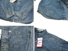 画像7: 1980's "AJ's" CHemical Wash Design Denim Shirts　Dead Stock　Blue Denim　size M (表記 S) (7)
