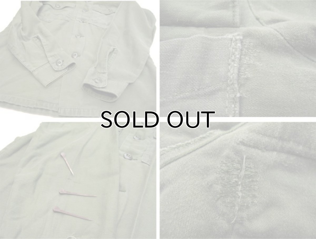 画像5: 1970's U.S.Military L/S Cotton Fatigue Shirts OLIVE size M - L (表記 15 1/2 x 33) (5)