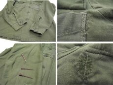 画像5: 1970's U.S.Military L/S Cotton Fatigue Shirts　OLIVE　size M - L (表記 15 1/2 x 33) (5)