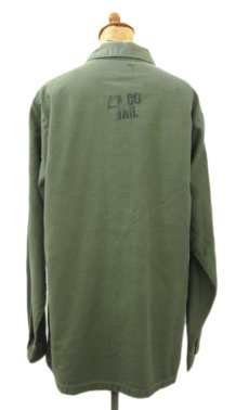 画像2: 1970's U.S.Military L/S Cotton Fatigue Shirts　OLIVE　size M - L (表記 15 1/2 x 33) (2)