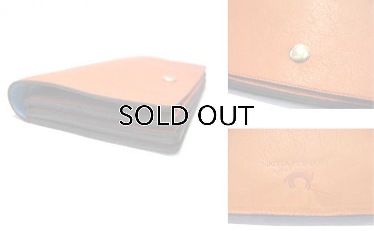 画像5: "JUTTA NEUMANN" Leather Wallet "the Waiter's Wallet"  color : Orange / Sky Blue 長財布 (5)