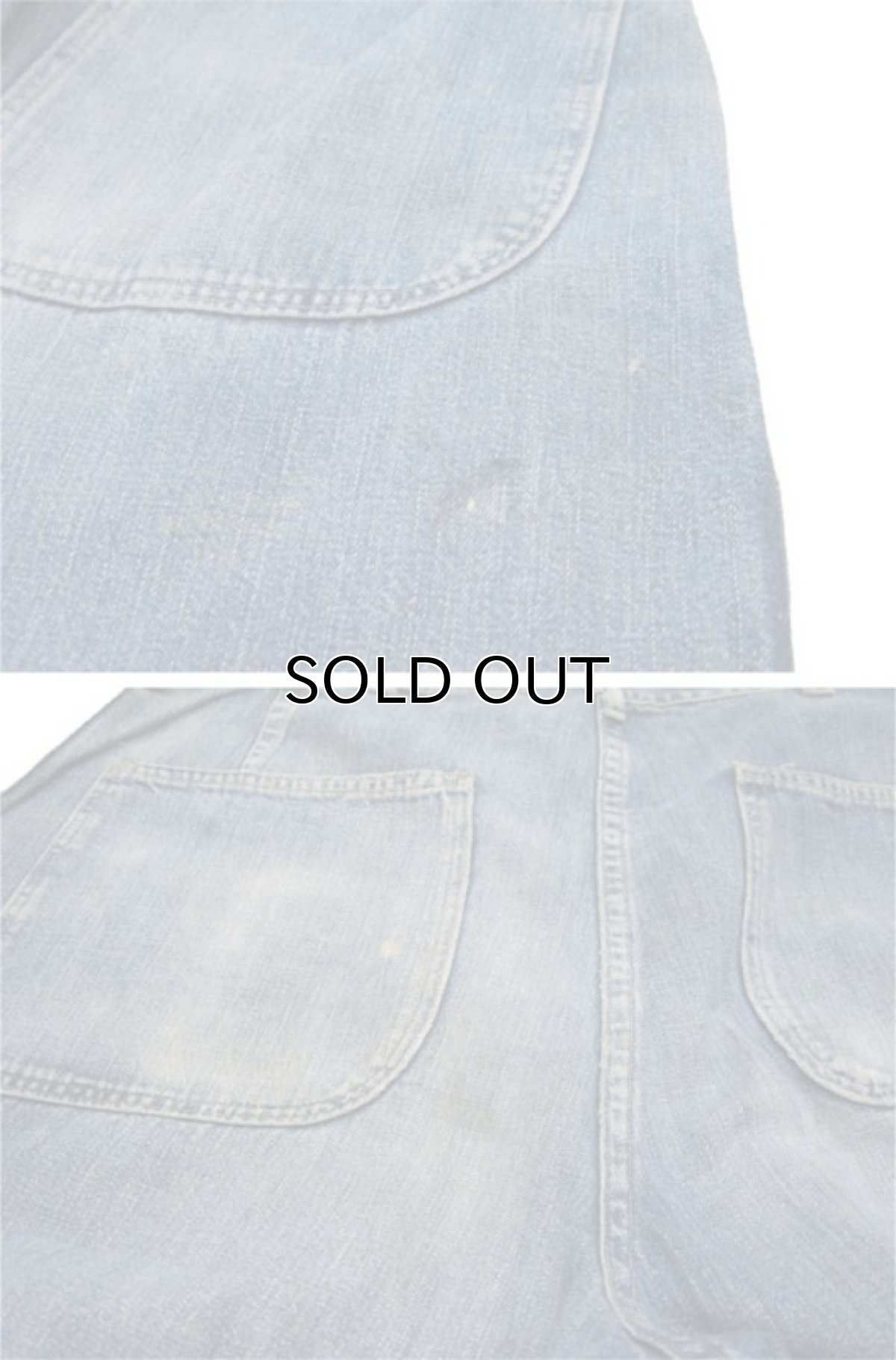 画像8: 1940's "US NAVY" Denim Deck Trousers　Indigo Blue　size w 32 inch (8)