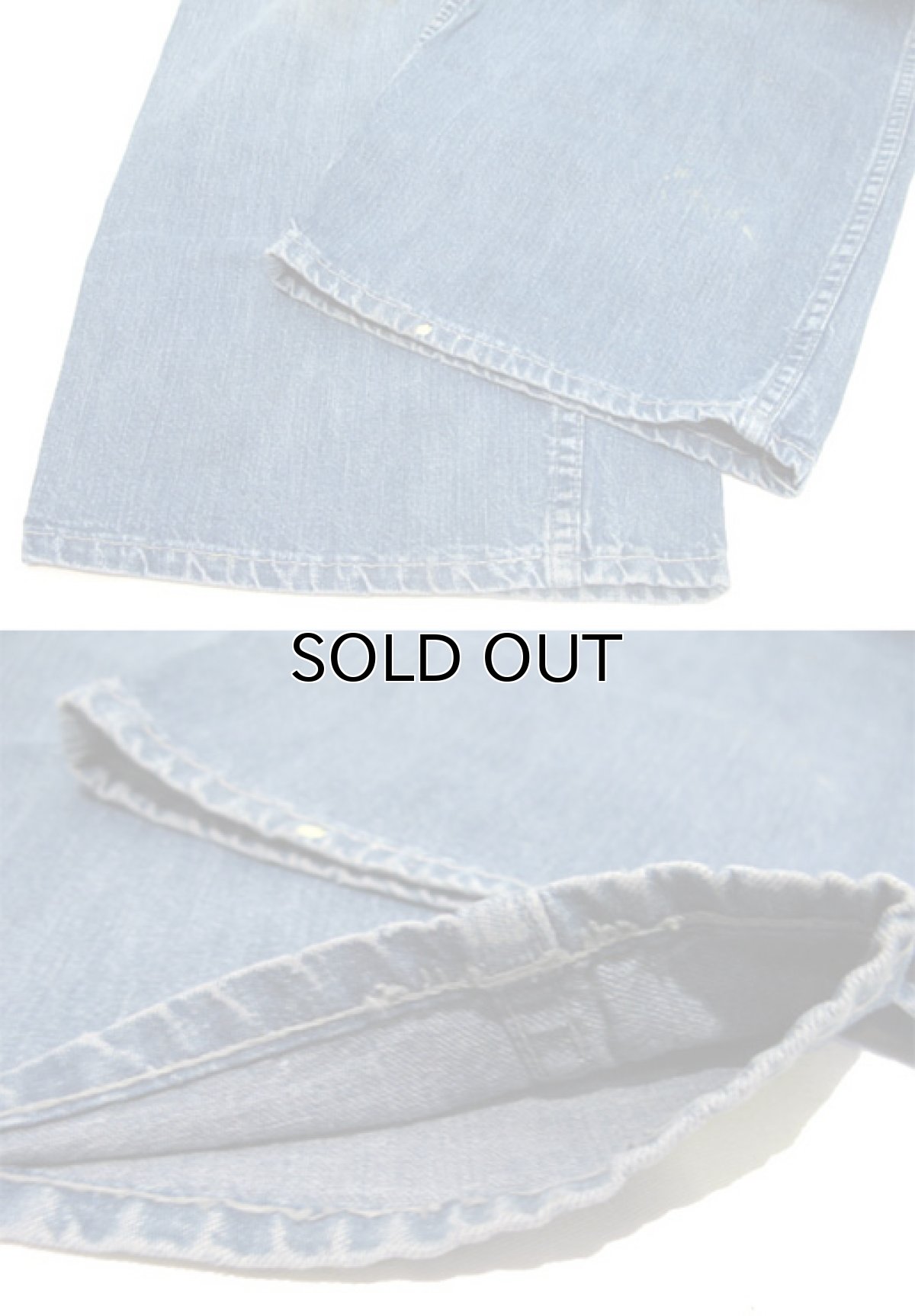 画像6: 1940's "US NAVY" Denim Deck Trousers　Indigo Blue　size w 32 inch (6)