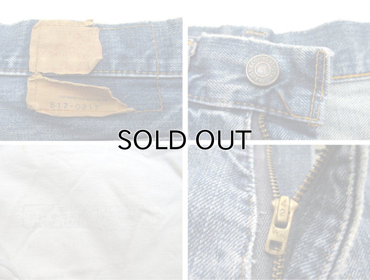 画像4: 1970's Levi Strauss & Co. Lot 517 "Single Stitch" Denim Pants Indigo Denim size w 31 inch (表記 不明) (4)
