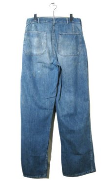 画像2: 1940's "US NAVY" Denim Deck Trousers　Indigo Blue　size w 32 inch (2)
