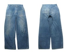 画像3: 1940's "US NAVY" Denim Deck Trousers　Indigo Blue　size w 32 inch (3)