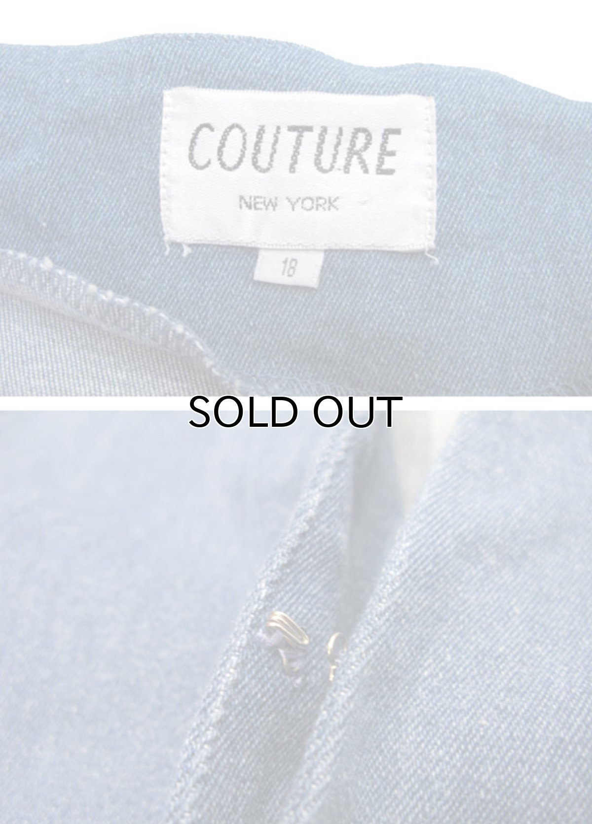 画像5: "COUTURE" Frill Sleeve Design Denim Jacket　BLUE　size M - L (表記 18) (5)