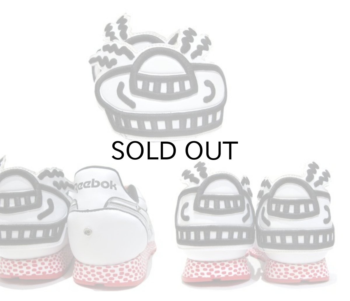 画像3: NEW Reebok "Keith Haring" Classic Leather Sneaker　White / Black / Red　size 9.5 (27.5 cm) (3)