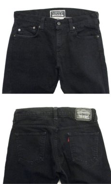 画像4: B) Levi's 511 Denim Skinny Pants　Black Denim　size w 30.5 inch (表記 w30 L30) (4)