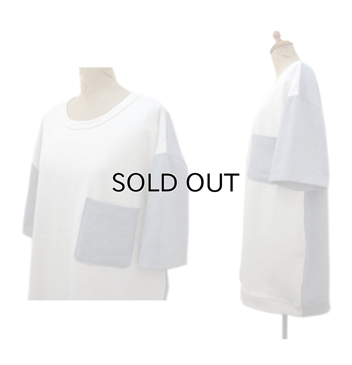 画像2: " Note and Pen the poem " ノートとペン　"ポエムのポケットTee"　OFF / GREY (2)