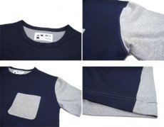 画像4: " Note and Pen the poem " ノートとペン　"ポエムのポケットTee"　NAVY / GREY (4)